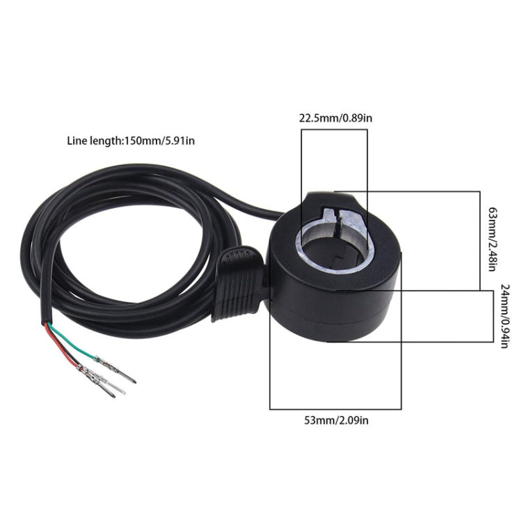 Universal Electrical Scooter Throttle Thumb Accelerator Hall Sensor Acceleration Thumb Dial, Throttle Thumb Accelerator