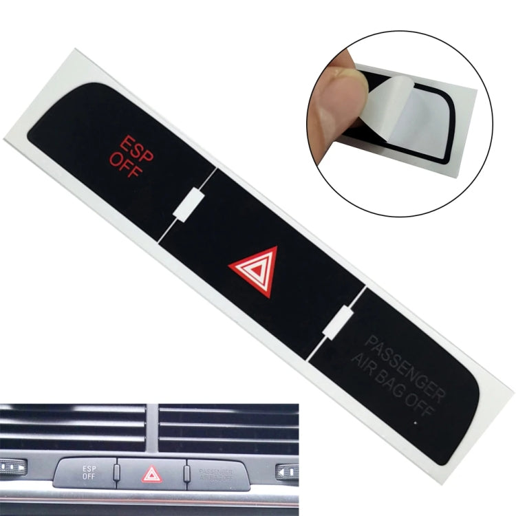 For Audi Q7 Emergency/Double Flash Button Repair Sticker