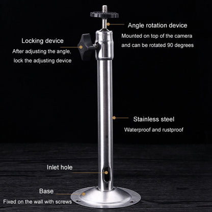 Hanging Stainless Steel Camera Bracket 360 Degree Adjustable Universal Surveillance Mounting Holder, 3