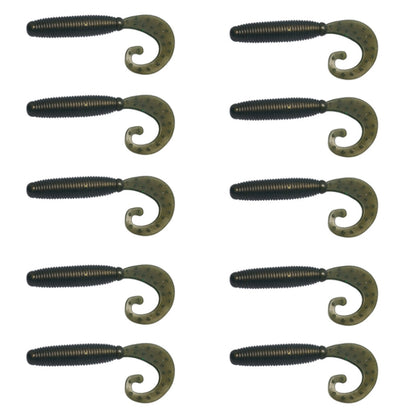 HENGJIA Curved-Tail Soft Dummy Bait Freshwater Fishing Lures, 5cm 10pcs /Pack, 6cm 10pcs /Pack, 7cm 10pcs /Pack