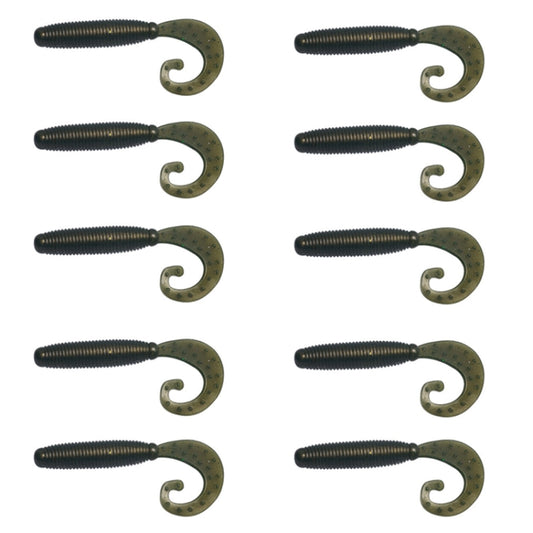 HENGJIA Curved-Tail Soft Dummy Bait Freshwater Fishing Lures, 5cm 10pcs /Pack, 6cm 10pcs /Pack, 7cm 10pcs /Pack