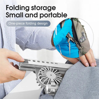C9 Pro RGB Ambient Light Foldable Fan Cooling Laptop Aluminum Alloy Heightening Stand, Silver, Gray