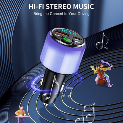 48W PD Fast Charging Car Bluetooth MP3 Player Ambient Light, BC90