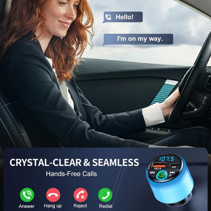 48W PD Fast Charging Car Bluetooth MP3 Player Ambient Light, BC90