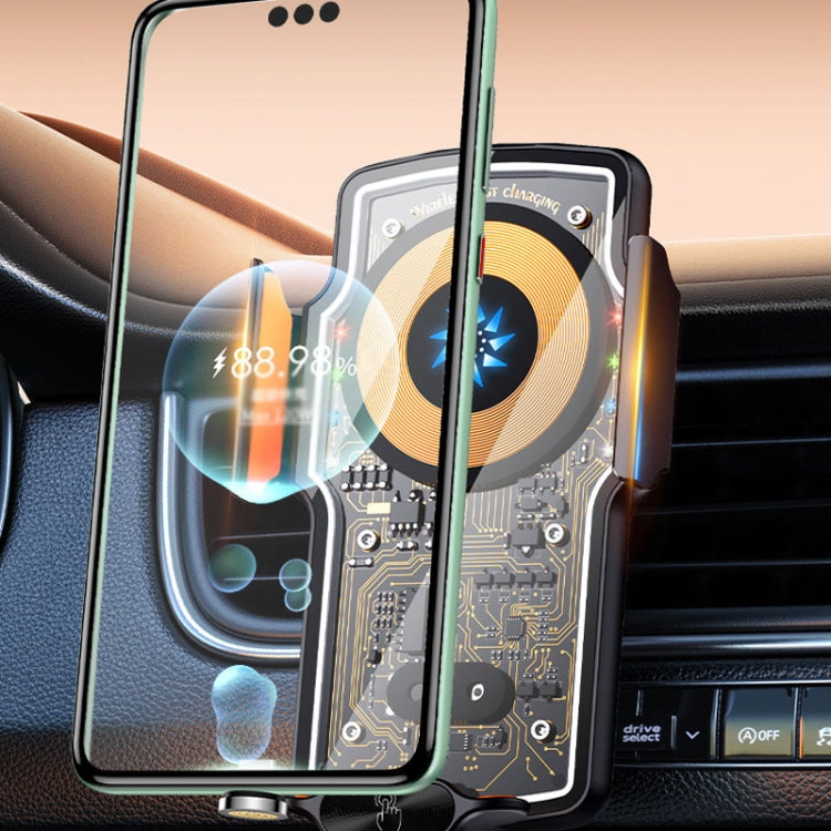 Car Magsafe Wireless Charger Transparent Induction 120W Fast Charging Universal Mobile Phone Bracket, Wireless Charger Mobile Phone Bracket