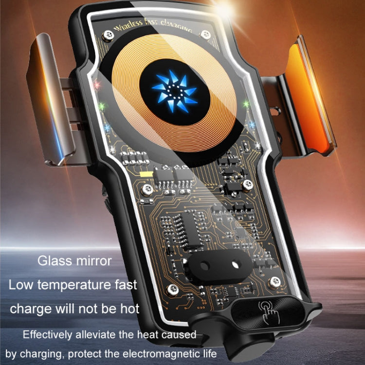 Car Magsafe Wireless Charger Transparent Induction 120W Fast Charging Universal Mobile Phone Bracket, Wireless Charger Mobile Phone Bracket