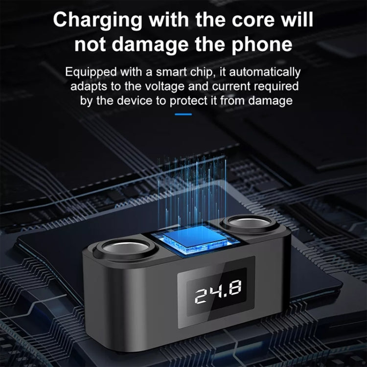 One To Four PD+QC Car Cigarette Lighter Multi-Port Mobile Phone Charger, Q5