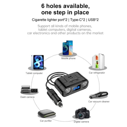 One to Four Car Charger Multifunctional Adapter Expansion Port, C2