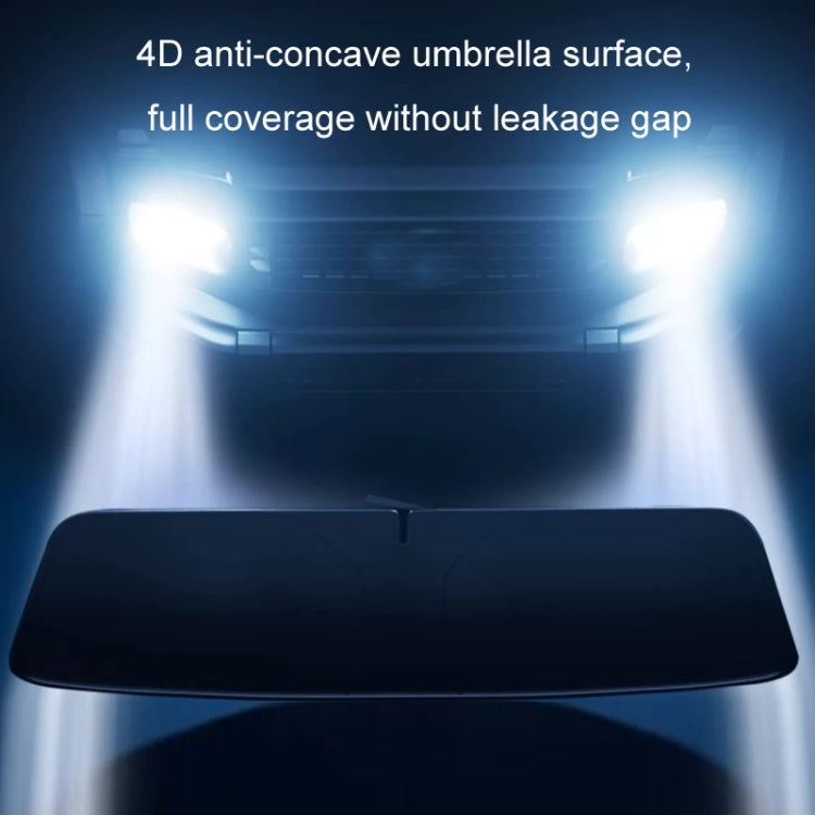 145x80cm Car Front Windshield Sun Protection Laser Sunshade Blinds, Double Circle Sun Visor, Pull Tab Parasol