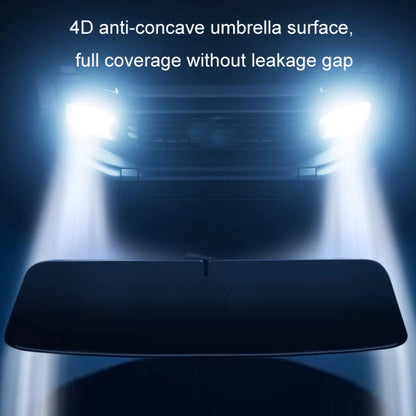 145x80cm Car Front Windshield Sun Protection Laser Sunshade Blinds, Double Circle Sun Visor, Pull Tab Parasol