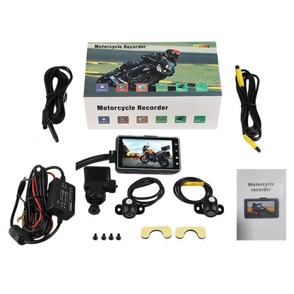 3 inch Motorcycle High-definition Dual-lens Driving Recorder, SE300