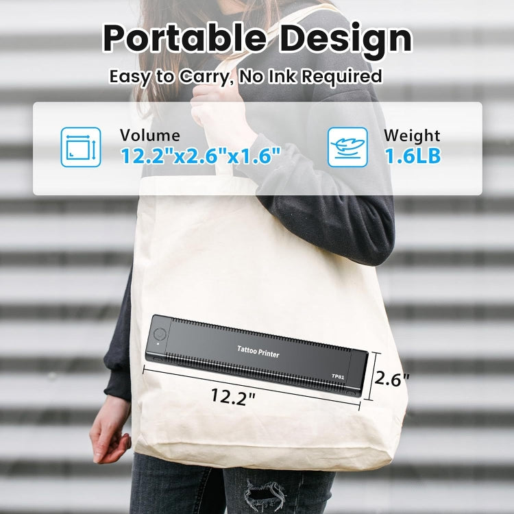 Phomemo TP81 A4 Wireless Thermal Printer Tattoo Template Printer, TP81 Tattoo Printer