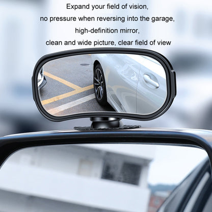 Car Rearview Mirror Assisted Reversing Blind Spot Wide-angle Mirror, Black, White, Silver, Red