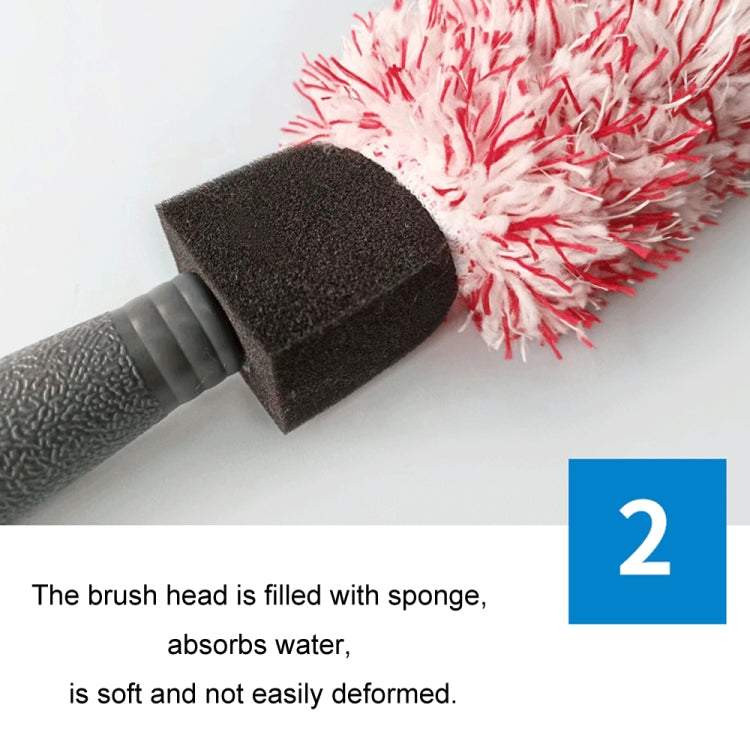 30cm Microfiber Long-handled Plush Tire Cleaning Brush
