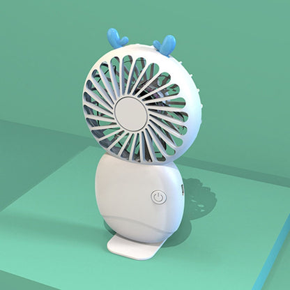 Summer Cartoon Pocket Handheld Stand Fan Rechargeable Silent Mini Fan