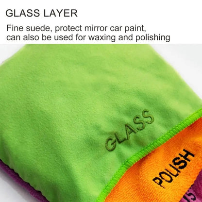 3 in 1 Multifunctional Car Waxing Thickened Cleaning Gloves, 15x24cm
