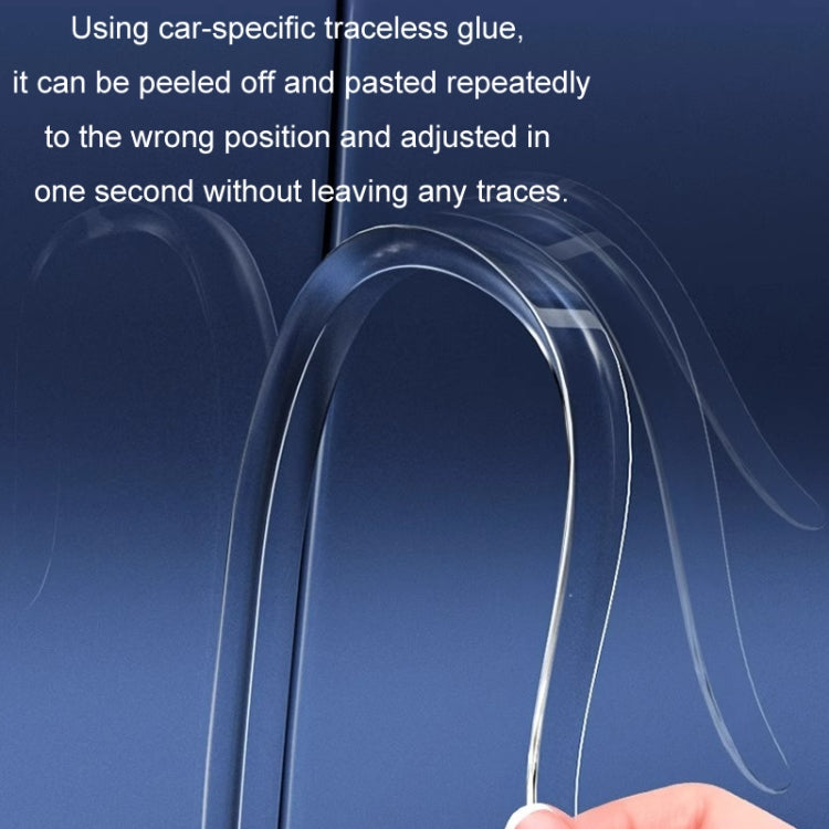 HAOCAI 40cm Car Door Anti-collision Strip Door Edge Bumper Protector, 2pcs Transparent, 2pcs Black, 4pcs Transparent, 4pcs Black, 8pcs Transparent, 8pcs Black