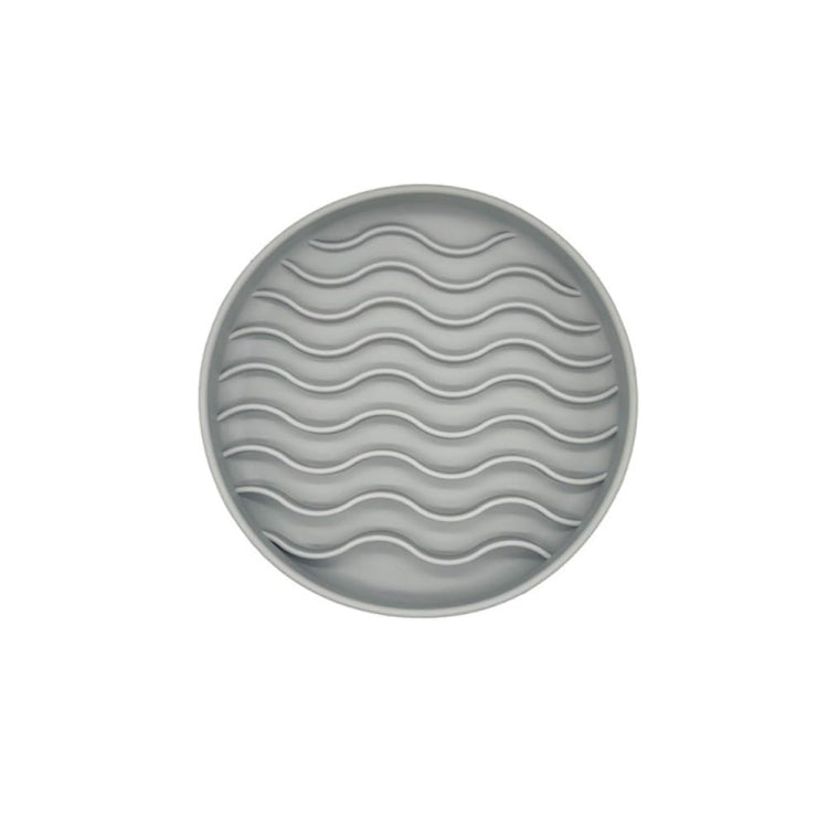 20cm  Round Pet Licking Mat With Large Suction Cup Dog Slow Food Plate, Gray, Pink, Mint