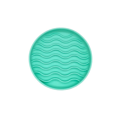 20cm  Round Pet Licking Mat With Large Suction Cup Dog Slow Food Plate, Gray, Pink, Mint