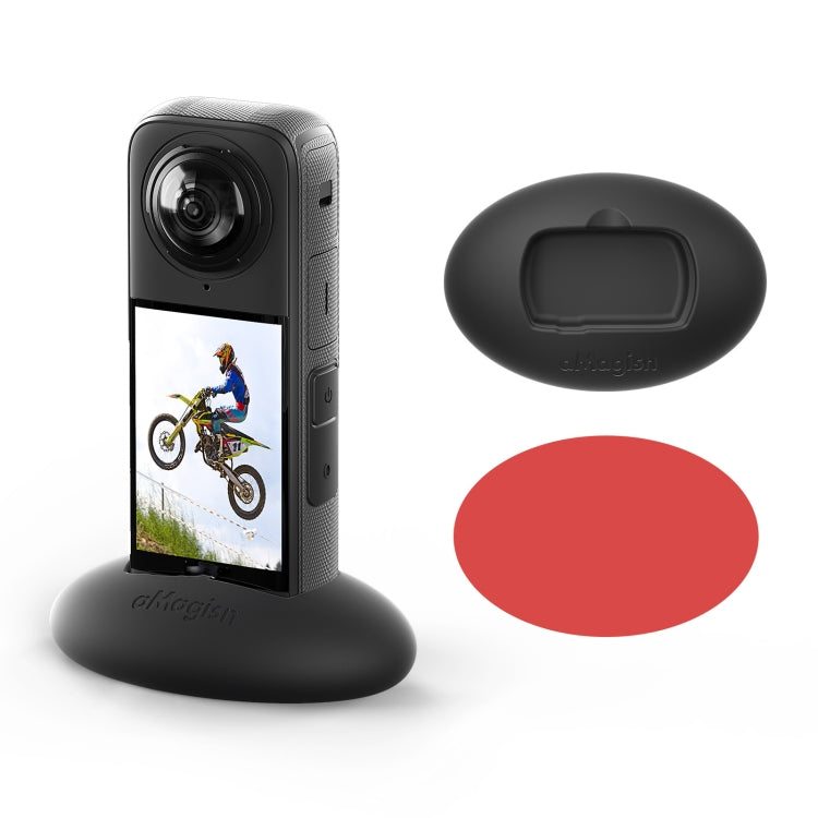 For Insta360 X4 aMagisn Silicone Base Vehicle Mounted Fixed Non-slip Holder, With Double Dided Glue, Without Double Sided Glue