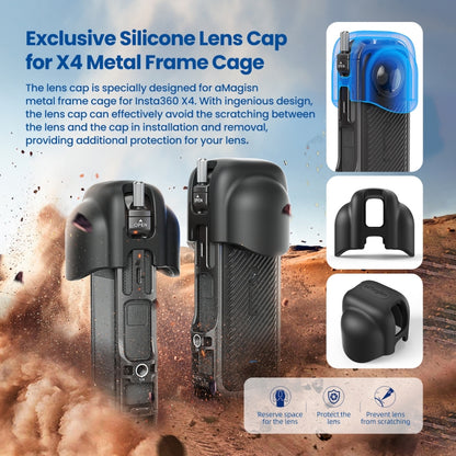 For Insta360 X4 aMagisn Metal Protective Housing Frame Quick Release Version, Quick Release Version