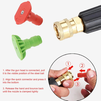 High-pressure Car Washer Nozzle Fan-shaped 1/4 Quick Plug Connector Water Rifle Parts, 0 Degree (1.1 Nozzle), 15 Degree (1.1 Nozzle), 25 Degree (1.1 Nozzle), 40 Degree (1.1 Nozzle), 0 Degree (1.2 Nozzle), 15 Degree (1.2 Nozzle), 25 Degree (1.2 Nozzle)