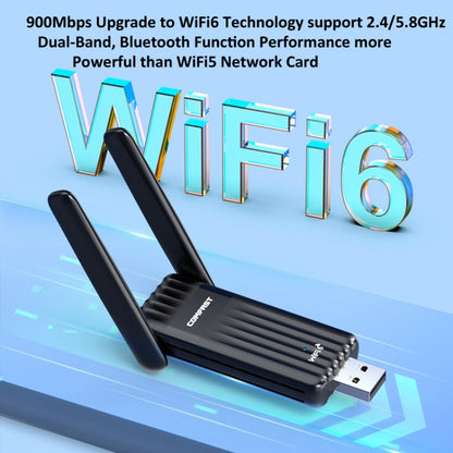 COMFAST CF-943F 900Mbps Wifi6 Bluetooth Network Card 2.4G/5G USB Adapter, CF-943F