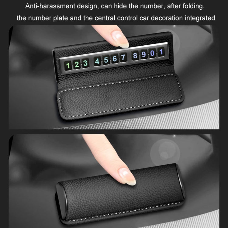 Car Front Windshield Temporary Parking Number Plate Interior Decoration