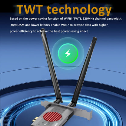 COMFAST BE200MAX 8774Mbps WiFi7 Network Card Bluetooth 5.4 Tri-Band PCIE WiFi Receiver, BE200MAX