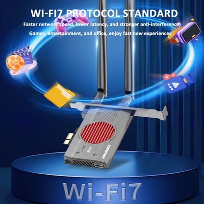 COMFAST BE200MAX 8774Mbps WiFi7 Network Card Bluetooth 5.4 Tri-Band PCIE WiFi Receiver, BE200MAX
