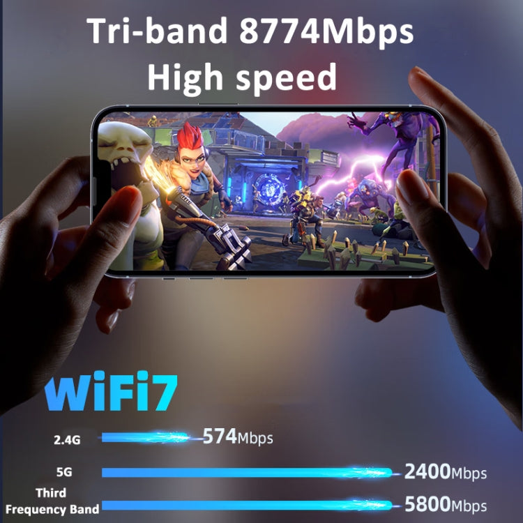 COMFAST BE200MAX 8774Mbps WiFi7 Network Card Bluetooth 5.4 Tri-Band PCIE WiFi Receiver, BE200MAX