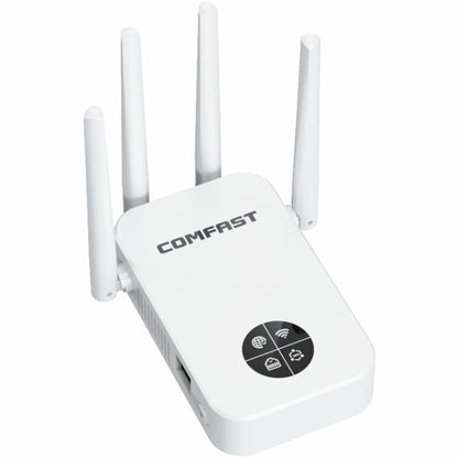 COMFAST 762AC 1200Mbps WiFi Signal Booster Dual Band WiFi Repeater with OLED Display Screen, CF-WR762AC