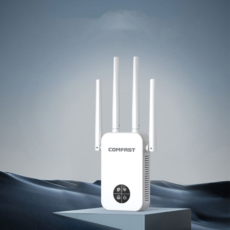 COMFAST 762AC 1200Mbps WiFi Signal Booster Dual Band WiFi Repeater with OLED Display Screen, CF-WR762AC