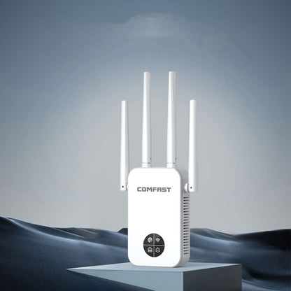 COMFAST 762AC 1200Mbps WiFi Signal Booster Dual Band WiFi Repeater with OLED Display Screen, CF-WR762AC