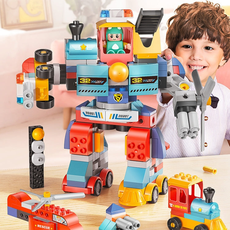 Variable Robot Car Building Block Toys Children Educational Assembling Toys, 172pcs /Box