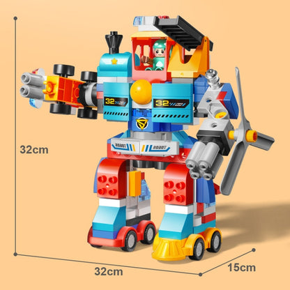 Variable Robot Car Building Block Toys Children Educational Assembling Toys, 172pcs /Box