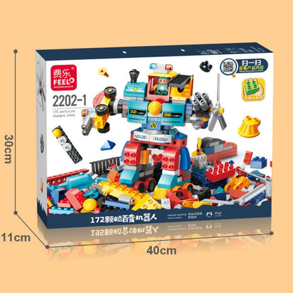 Variable Robot Car Building Block Toys Children Educational Assembling Toys, 172pcs /Box
