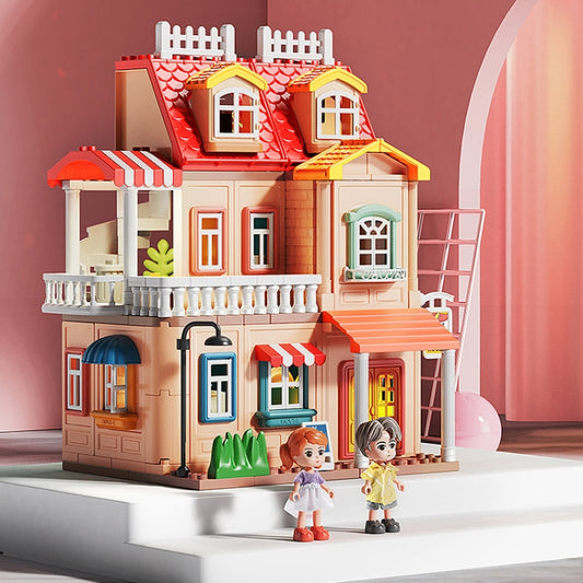 Children Household Large Pellet Building Blocks Villa Castle Assembly Toys, 246pcs /Box, 382pcs /Box, 186pcs /Box, 690pcs /Box