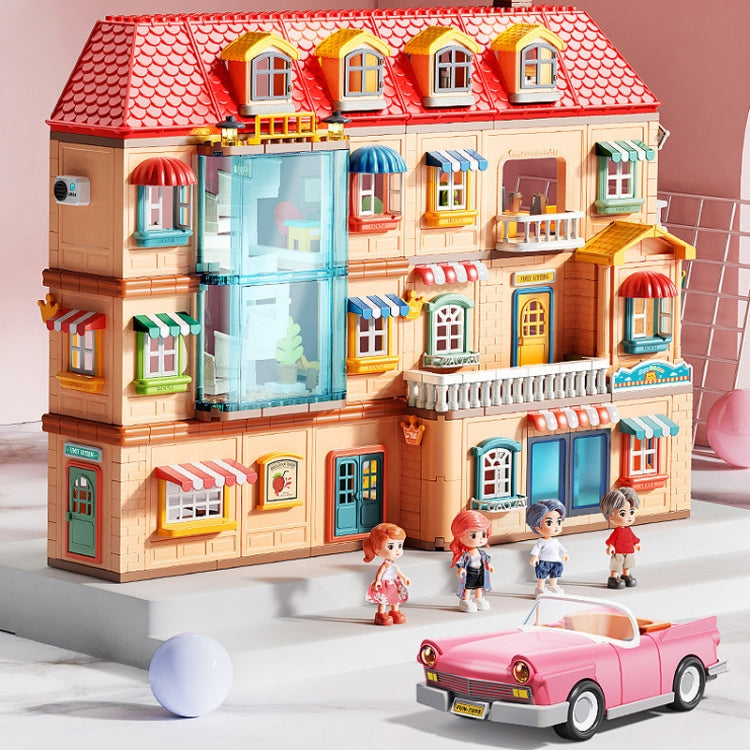 Children Household Large Pellet Building Blocks Villa Castle Assembly Toys, 246pcs /Box, 382pcs /Box, 186pcs /Box, 690pcs /Box