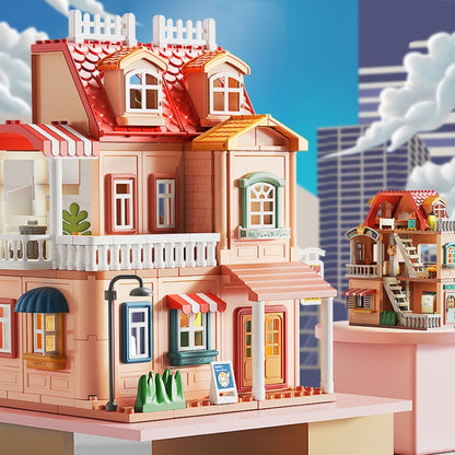 Children Household Large Pellet Building Blocks Villa Castle Assembly Toys, 246pcs /Box, 382pcs /Box, 186pcs /Box, 690pcs /Box