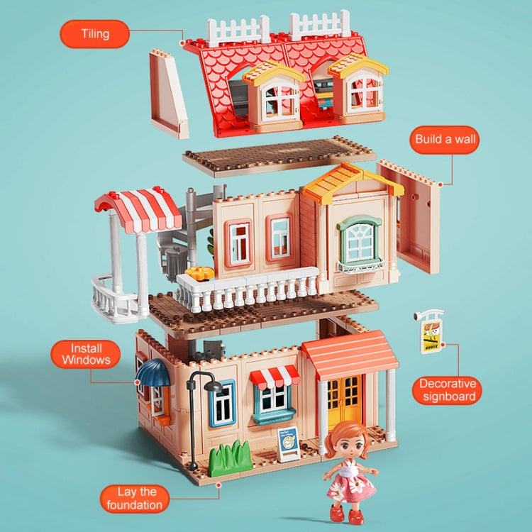 Children Household Large Pellet Building Blocks Villa Castle Assembly Toys, 246pcs /Box, 382pcs /Box, 186pcs /Box, 690pcs /Box