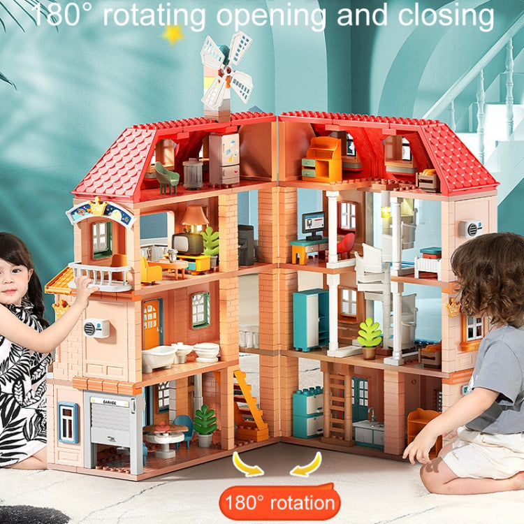 Children Household Large Pellet Building Blocks Villa Castle Assembly Toys, 246pcs /Box, 382pcs /Box, 186pcs /Box, 690pcs /Box