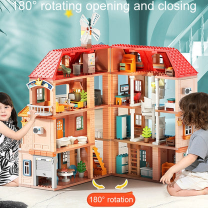 Children Household Large Pellet Building Blocks Villa Castle Assembly Toys, 246pcs /Box, 382pcs /Box, 186pcs /Box, 690pcs /Box