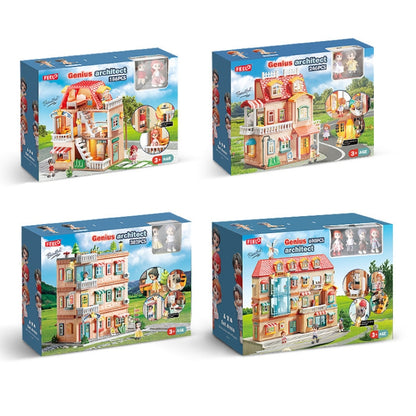 Children Household Large Pellet Building Blocks Villa Castle Assembly Toys, 246pcs /Box, 382pcs /Box, 186pcs /Box, 690pcs /Box