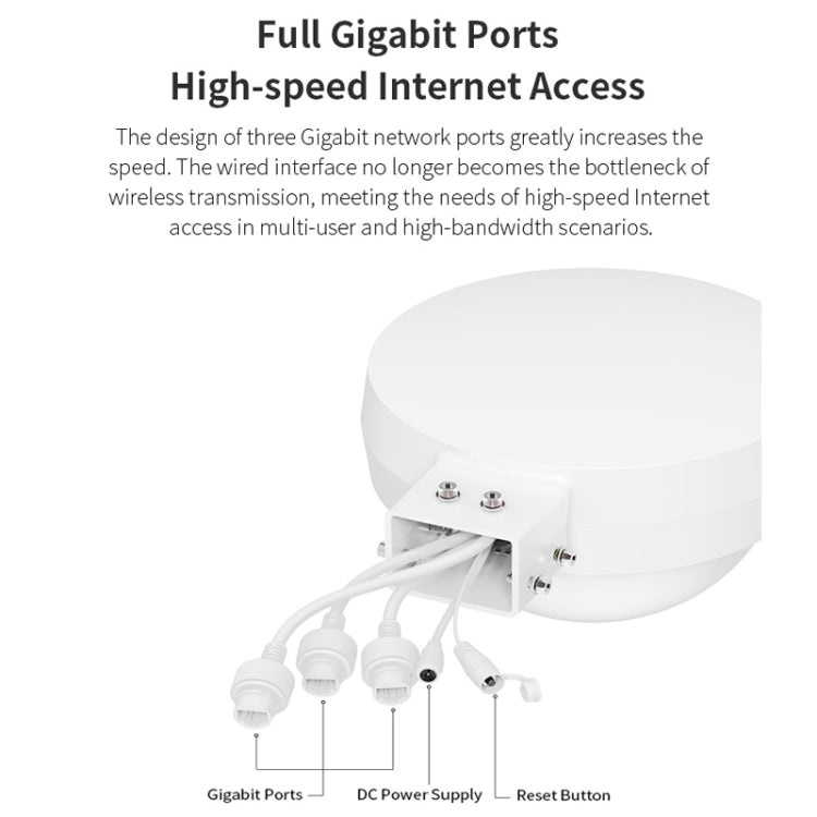 COMFAST WA933 Wi-Fi6  3000Mbps Outdoor Access Point Dual Band Waterproof Wireless Router Support VLAN, WA933 EU, WA933 US, WA933 UK