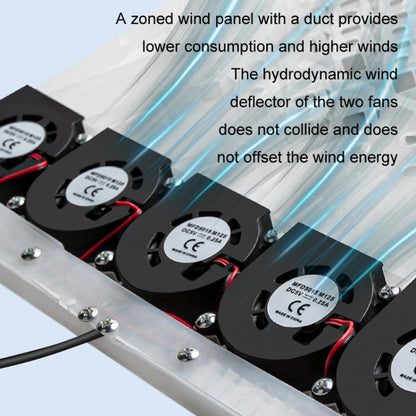 Car USB Summer Cool Ventilated Breathable Seat Cushion, Black 8 Sets Fan, Red 8 Sets Fan, Blue 8 Sets Fan