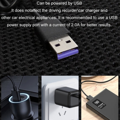 Car USB Summer Cool Ventilated Breathable Seat Cushion, Black 8 Sets Fan, Red 8 Sets Fan, Blue 8 Sets Fan