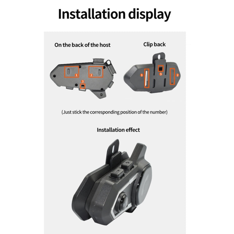 Motorcycle Noise Reduction Waterproof Helmet Cycling Bluetooth Headphones, V11S