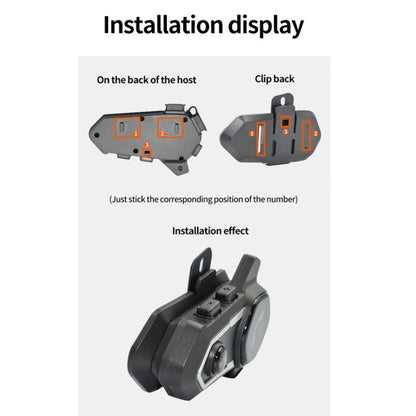 Motorcycle Noise Reduction Waterproof Helmet Cycling Bluetooth Headphones, V11S