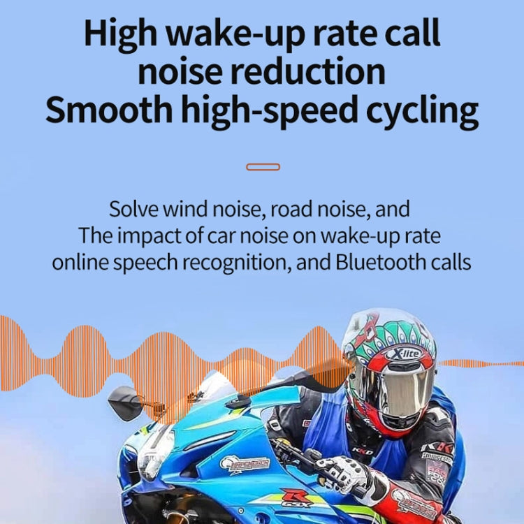 Motorcycle Noise Reduction Waterproof Helmet Cycling Bluetooth Headphones, V11S
